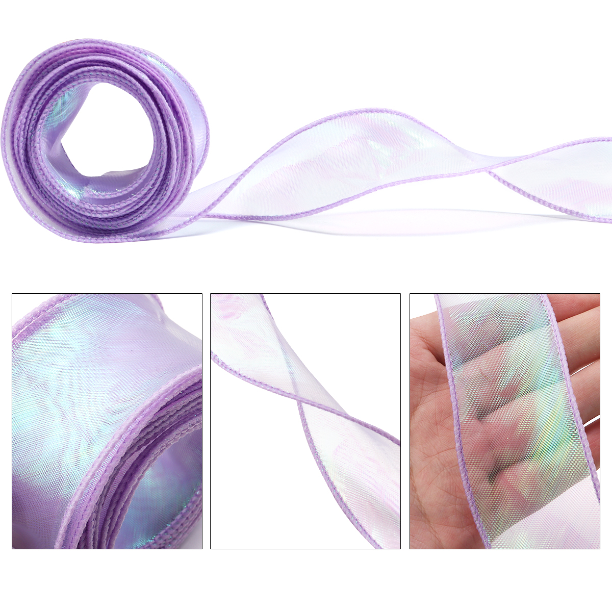 5Yards/Roll Chiffon Silk Ribbo - огляд і ціна Ribbon Organza Roll