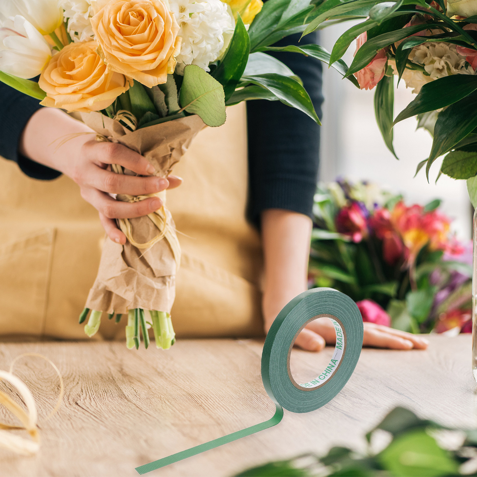 1 Roll Light Green Waterproof  - огляд і ціна Floral Tape Green
