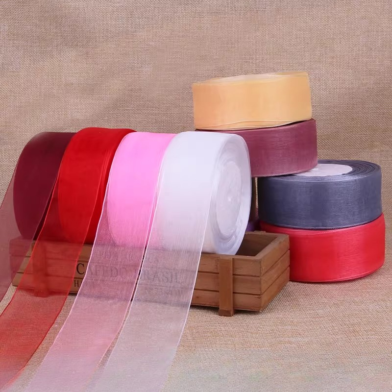 40mm White Organza Ribbon 45Me - огляд і ціна Ribbon Organza Roll