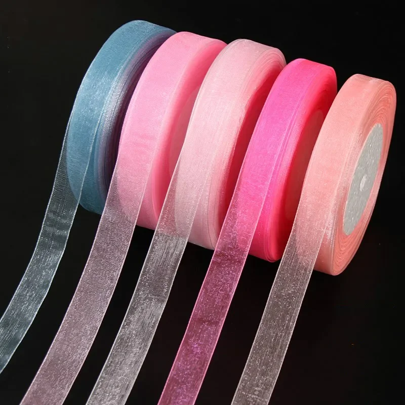 15mm 50yards/roll organza ribb - огляд і ціна Ribbon Organza Roll