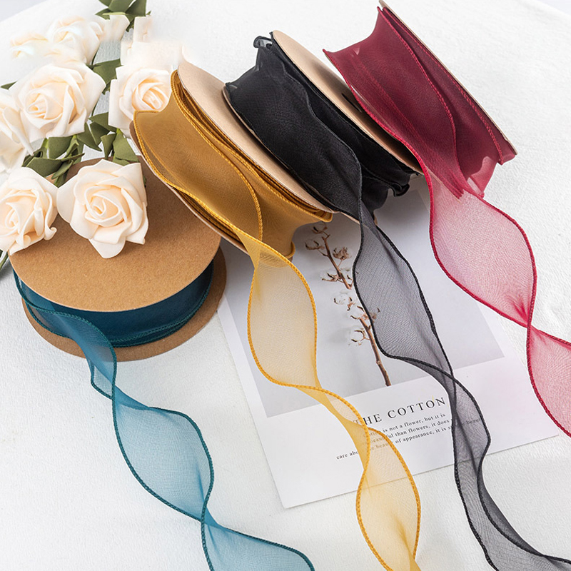 9Meters/Roll Sheer Silk Ribbon - огляд і ціна Ribbon Organza Roll