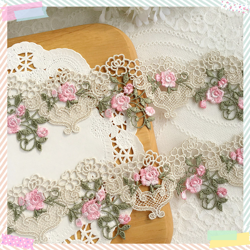 1yard 6cm Wide Pink Green Lace - огляд і ціна Floral Tape Green