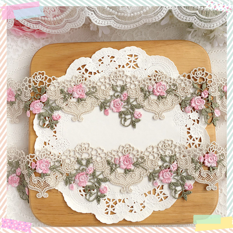 1yard 6cm Wide Pink Green Lace - огляд і ціна Floral Tape Green