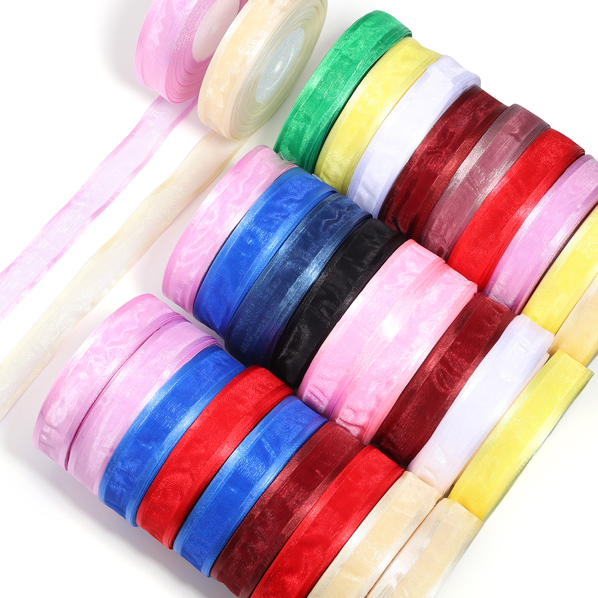 50 Yards/Roll Colorful Organza - огляд і ціна Ribbon Organza Roll