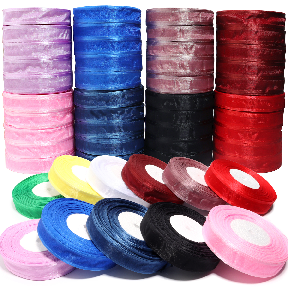 50 Yards/Roll Colorful Organza - огляд і ціна Ribbon Organza Roll