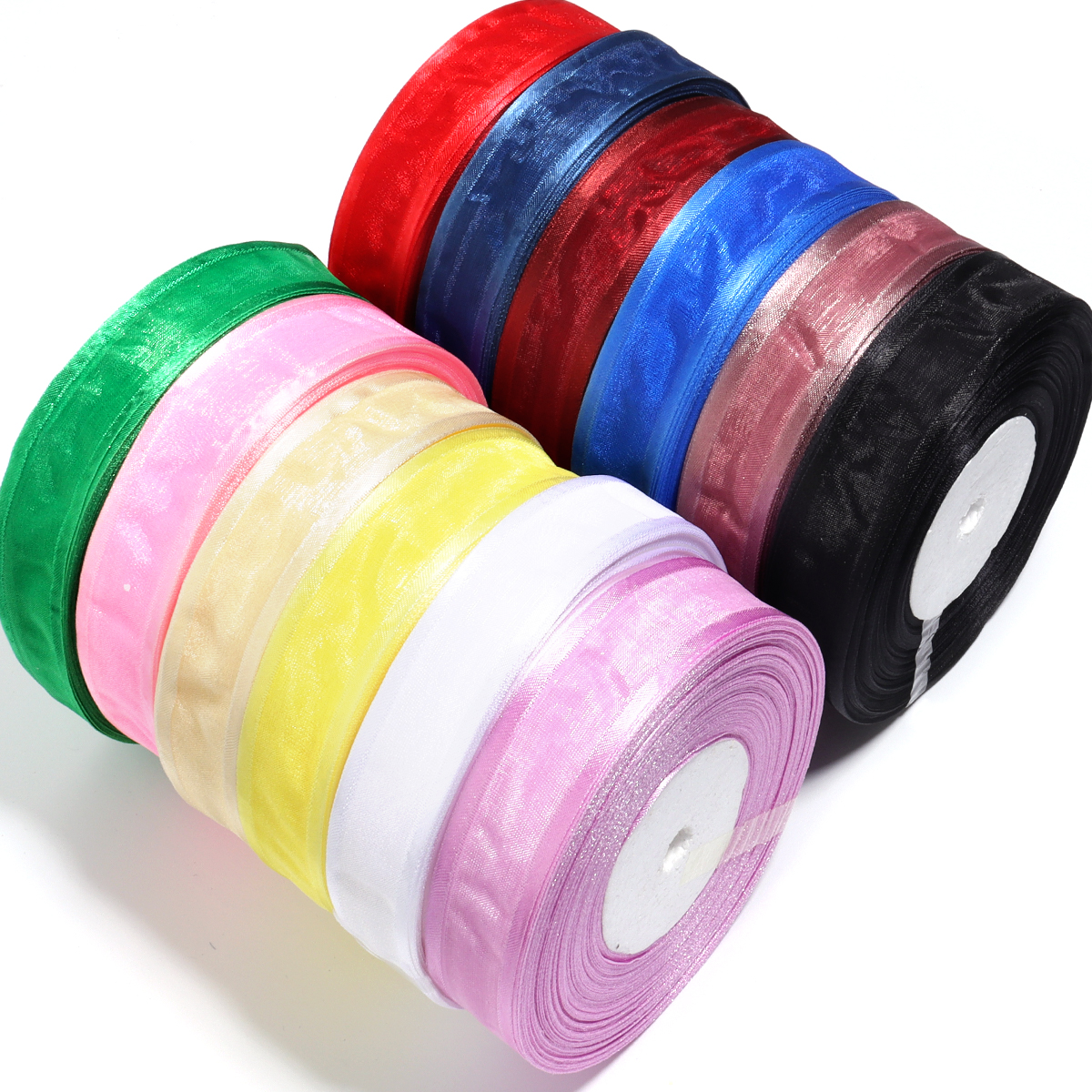 50 Yards/Roll Colorful Organza - огляд і ціна Ribbon Organza Roll