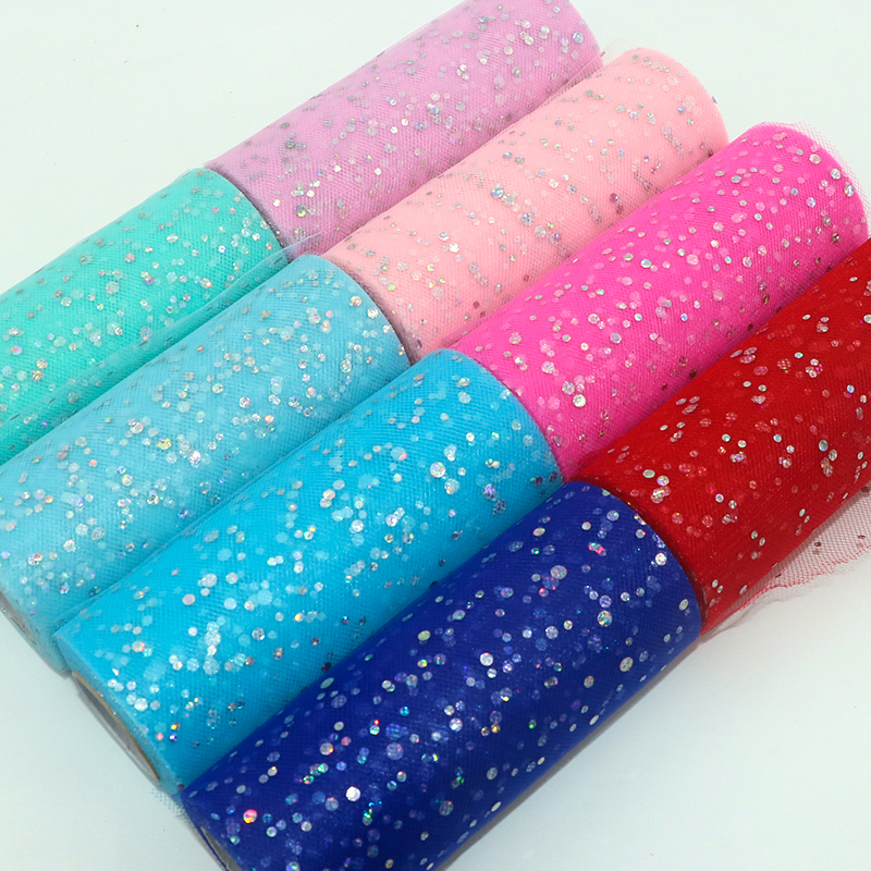 Glitter Sequin Tulle Roll 10 Y - огляд і ціна Ribbon Organza Roll