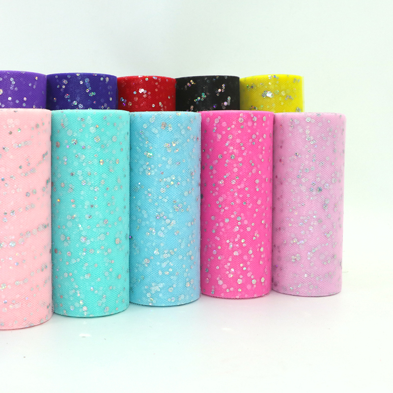 Glitter Sequin Tulle Roll 10 Y - огляд і ціна Ribbon Organza Roll